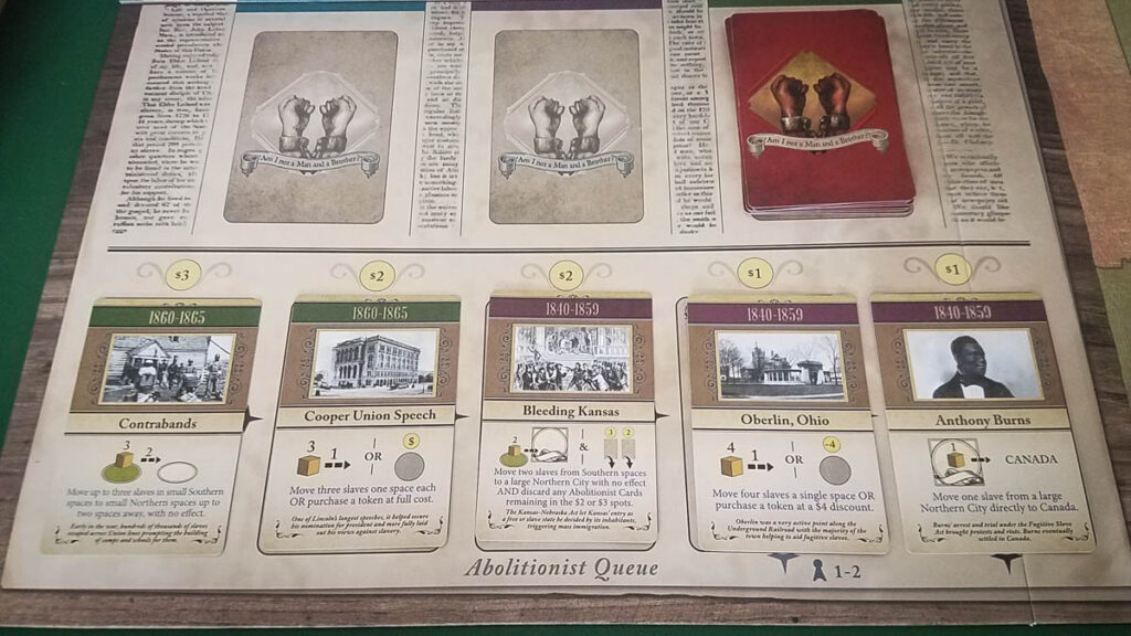 Freedom The Underground Railroad review - Abolitionist cards