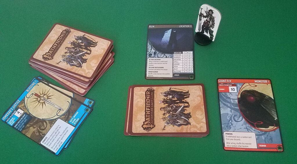 Pathfinder Adventure Card Game Core Set review - fighting a monster