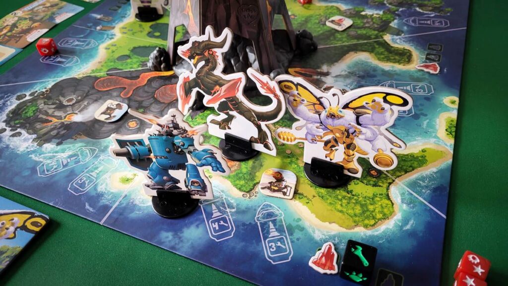 King of Monster Island review - fighting Crystal Dragon