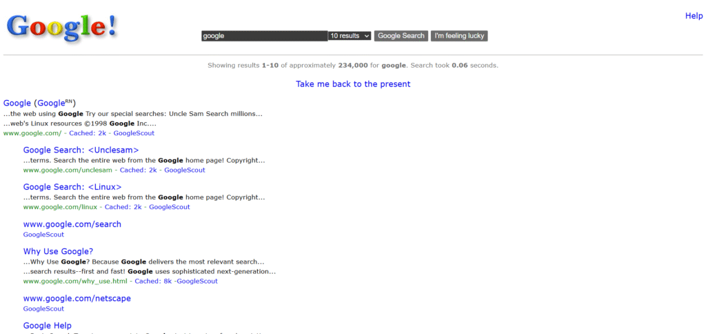 Google in 1998