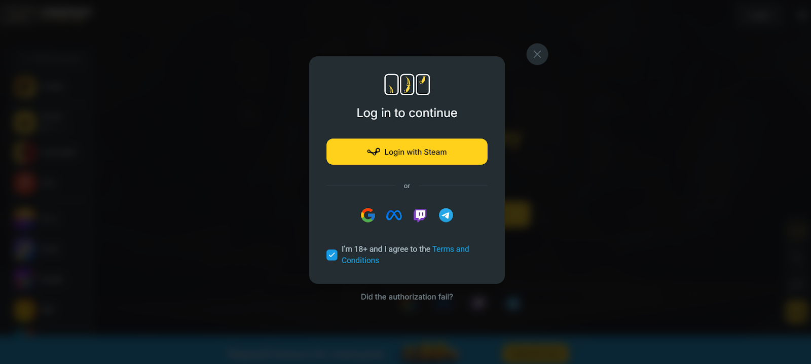 Press the “LOGIN” button on the top rightmost portion of the site