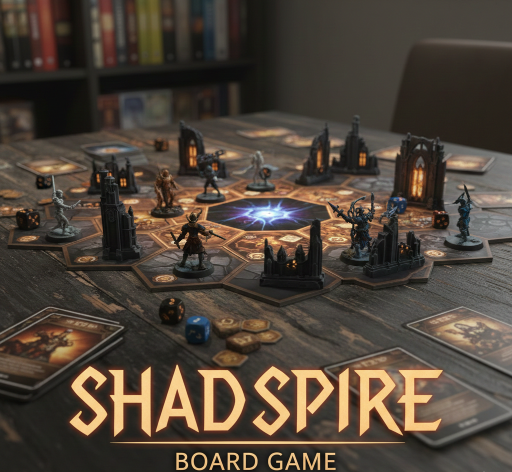 Warhammer Underworlds Shadespire board game designed David Sanders published Games Workshop 2017, 2 players age 12+ 30 minutes, 7.6 BGG rating 2.52/5 complexity, 2018 UK Games Expo Best Board Game award, tactical deck building miniatures combat, components 8 push-fit miniatures Steelheart's Champions Garrek's Reavers, 2 double-sided hex boards, power objective cards, 8 custom dice, 3 rounds 12 activations, pros high replayability fast gameplay unique warbands, cons 2-player only card templating issues dice variance, grid movement positioning glory points scoring, expansions compatible Nightvault Beastgrave.