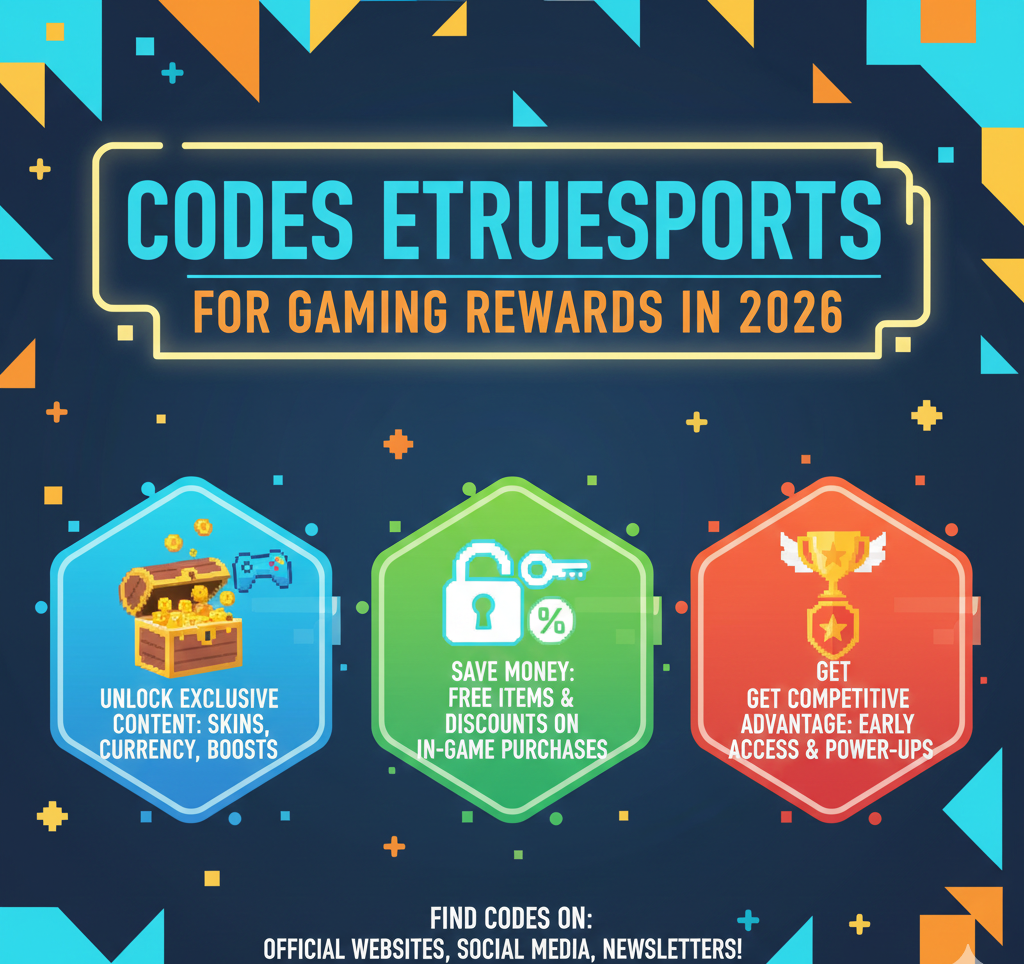 Etruesports gaming codes guide 2026 covering promotional, reward, and discount codes with redemption steps and sources for unlocking exclusive in-game content.