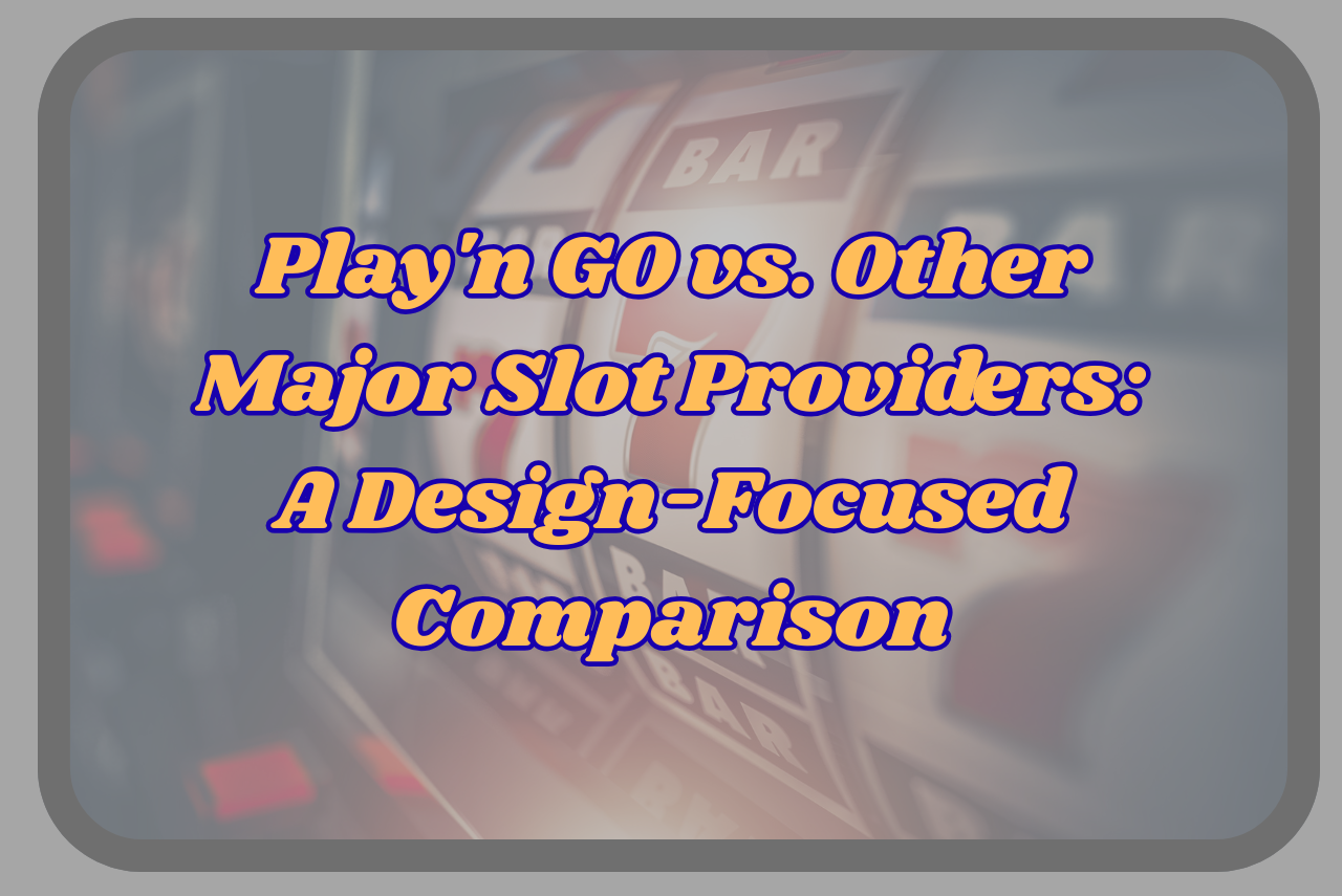 Play'n GO vs. Other Major Slot Providers A Design-Focused Comparison