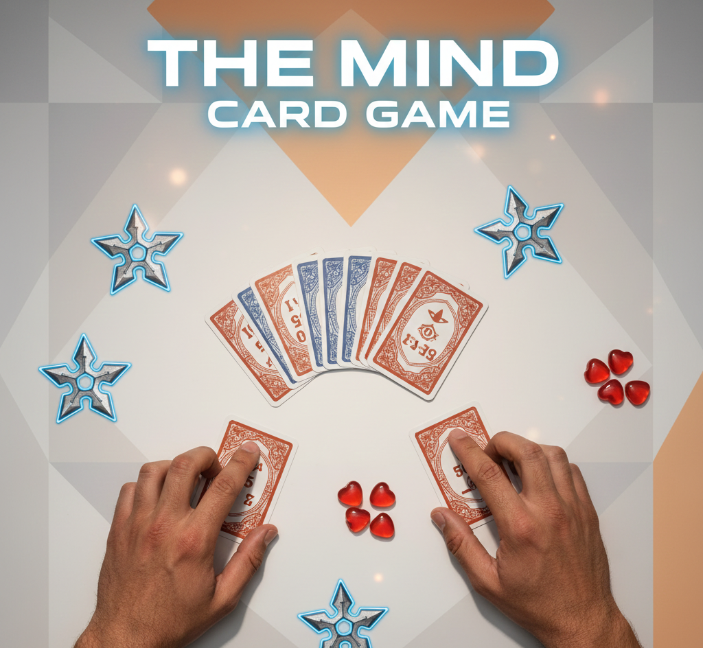 Review of The Mind card game highlighting cooperative silent gameplay, components, mechanics, pros and cons, and ideal player types.