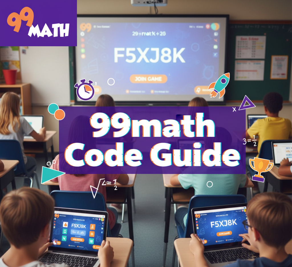 Guide to using 99math codes covering student joining steps, teacher code generation, math topic categories, and troubleshooting tips.