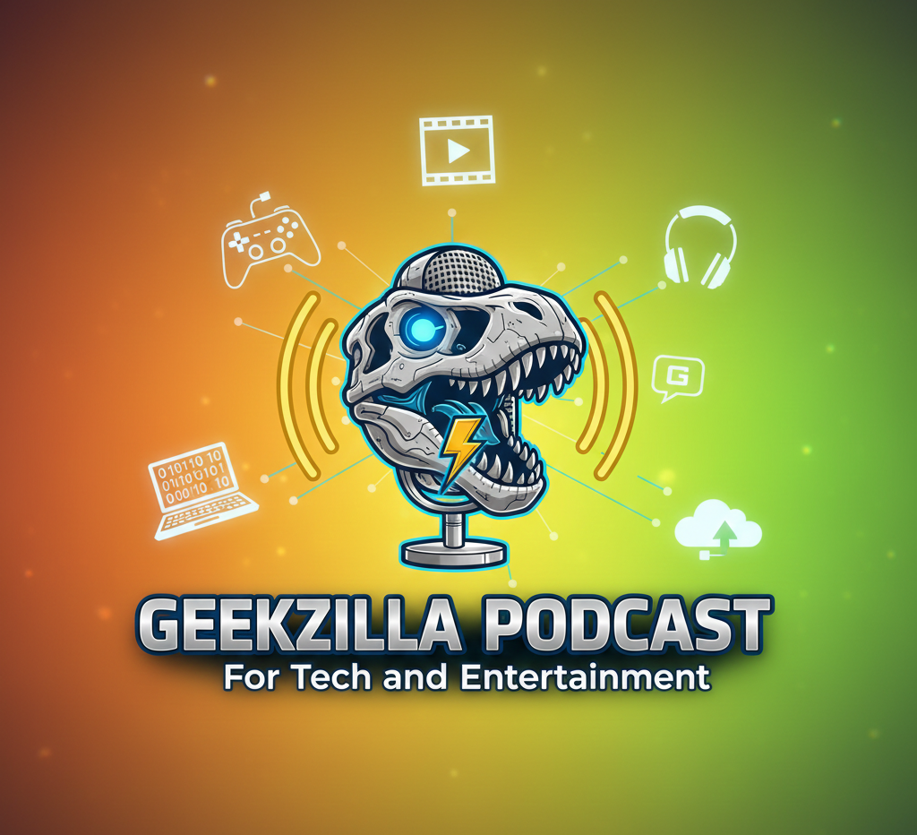Geekzilla Podcast overview with episode content distribution, host expertise breakdown, and multi-platform streaming availability.