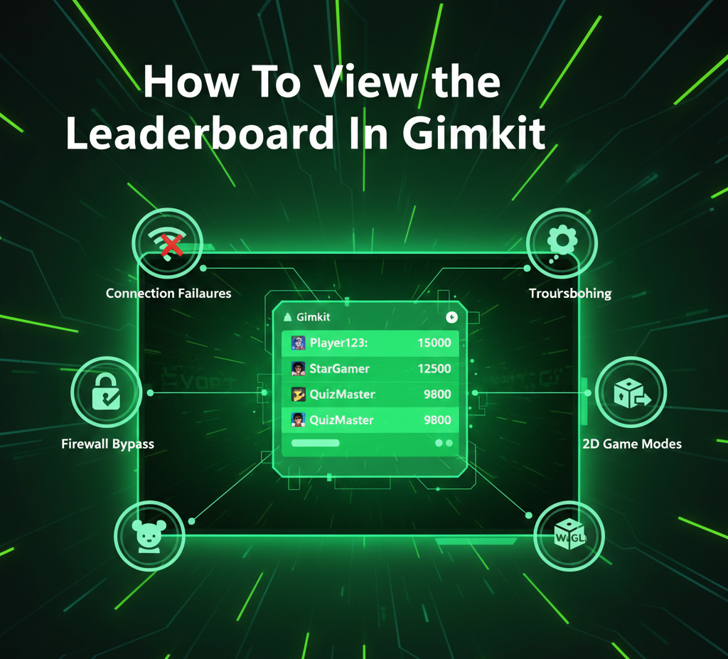 Gimkit game server troubleshooting guide covering network diagnostics, firewall settings, WebSocket fixes, and connection error resolution.