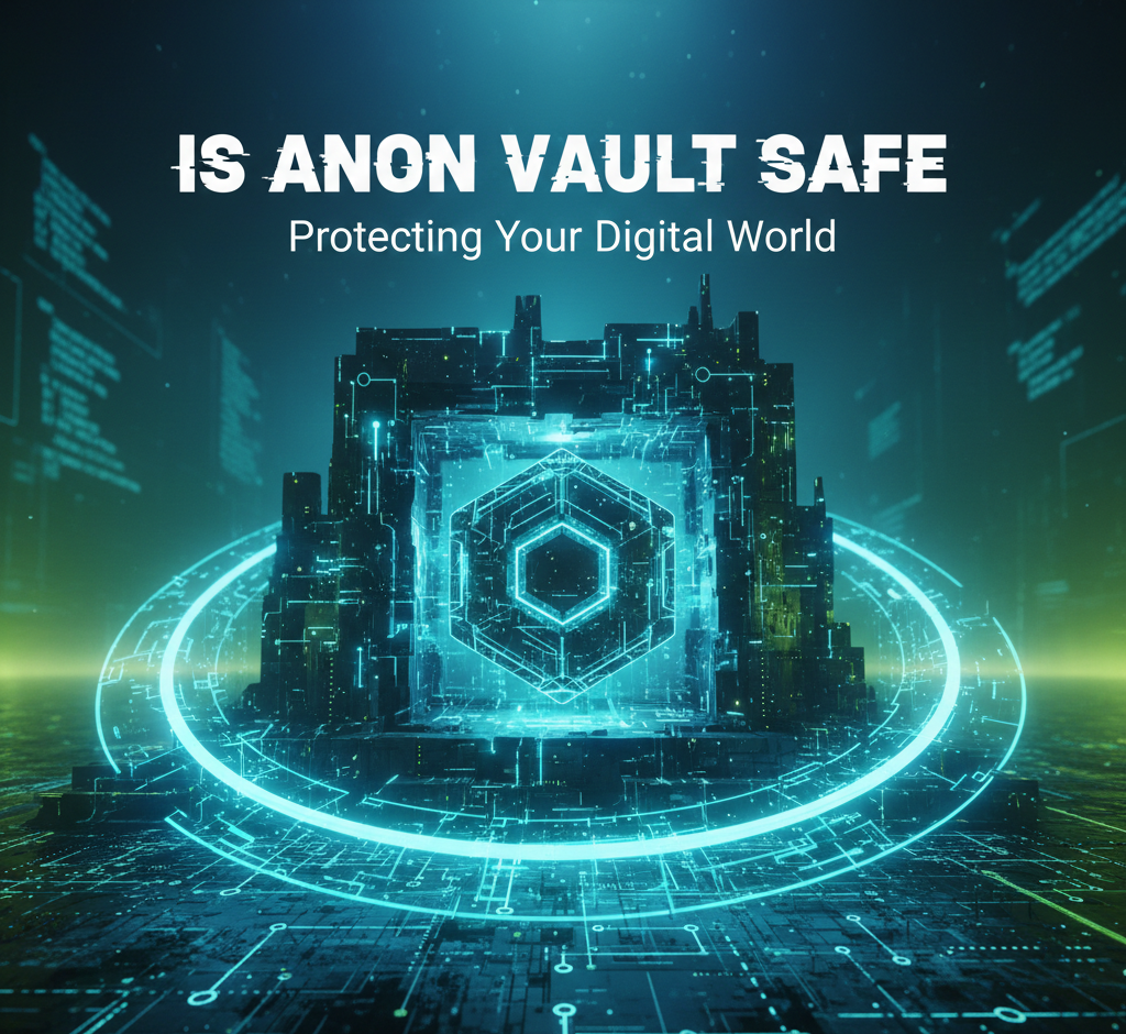 Anon Vault security analysis with AES-256 encryption, platform comparison table, use case distribution, and data breach statistics.