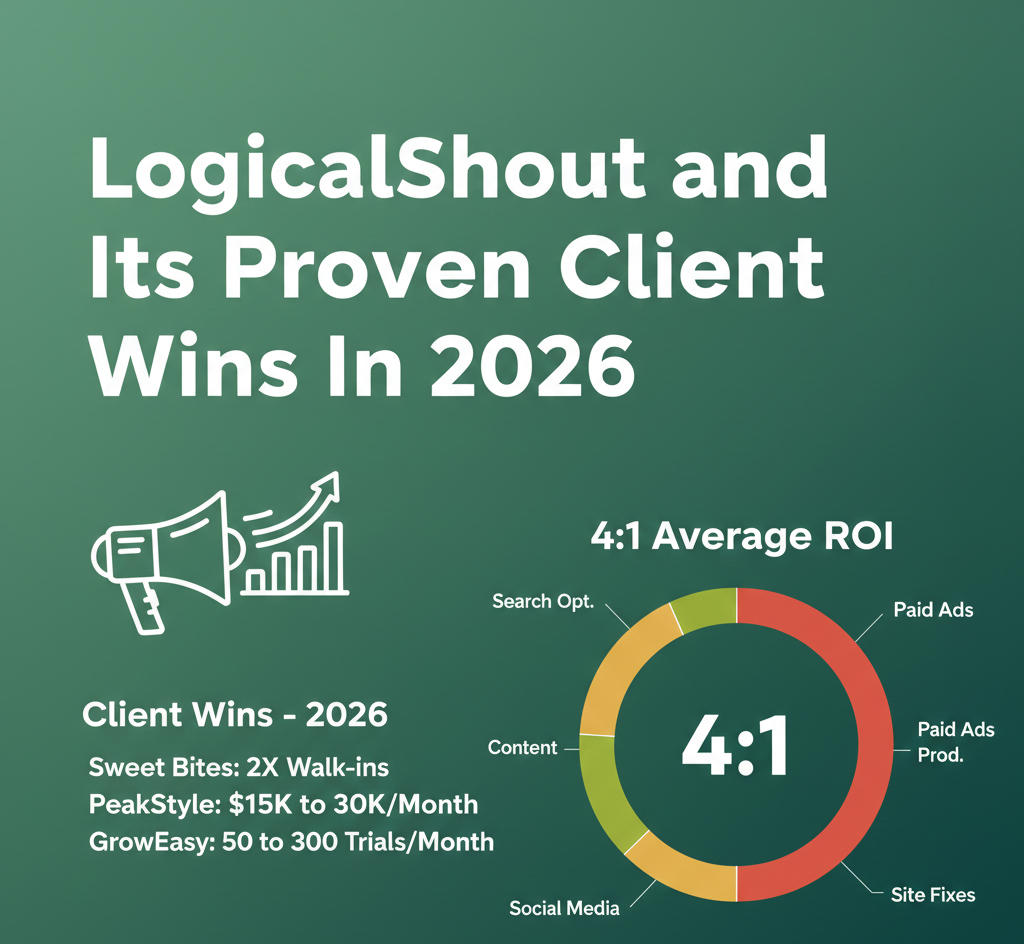 LogicalShout digital marketing agency profile covering services, pricing, client case studies, and 2026 campaign results for small businesses.