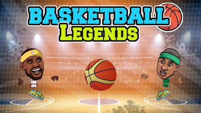 Browser-based 2-on-2 basketball game featuring cartoon legends with unique abilities and local multiplayer.