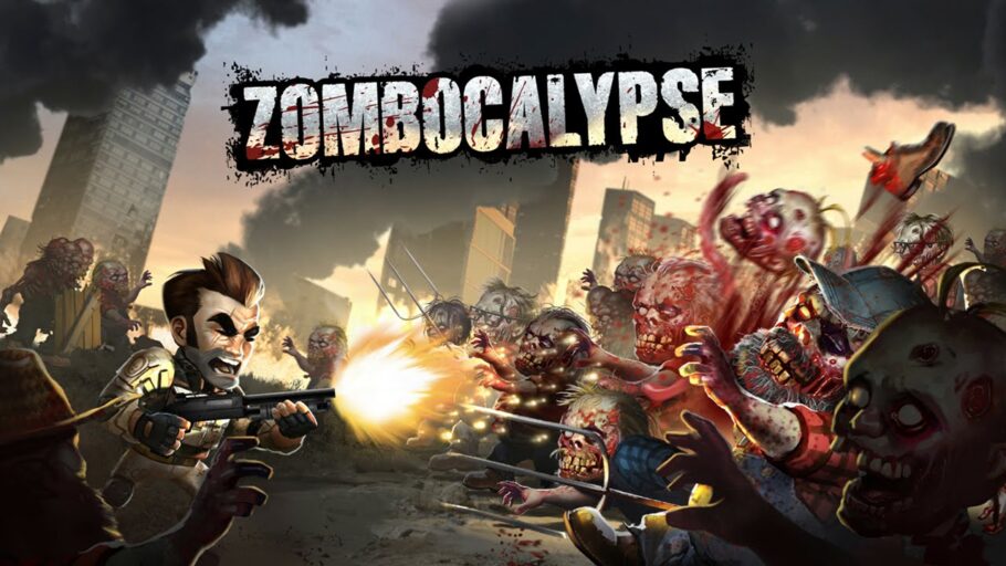 Browser-based zombie shooter game where players fight waves of undead using various weapons and collectible power-ups.