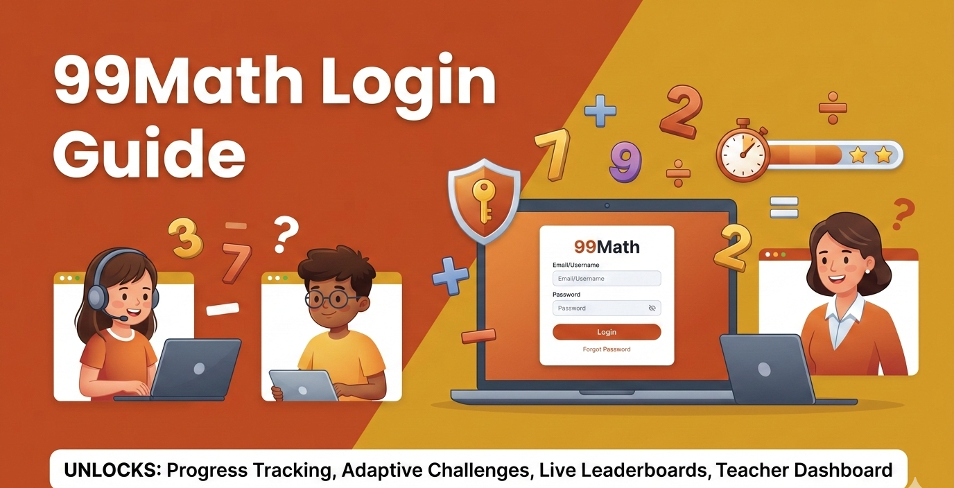 99Math login guide covering account access steps, password recovery, security best practices, common login errors, and troubleshooting tips for teachers and students.