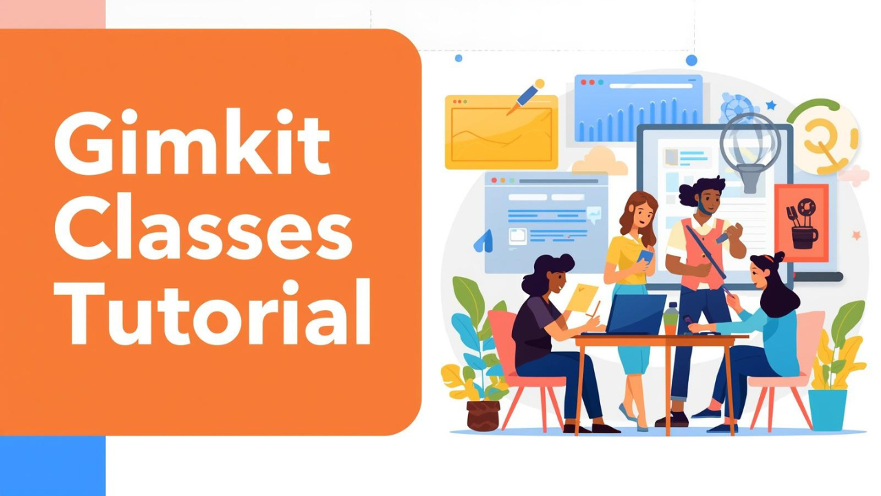 Gimkit Classes tutorial covering class setup steps, student enrollment, assignment tracking features, free vs Pro plan differences, and roster management.