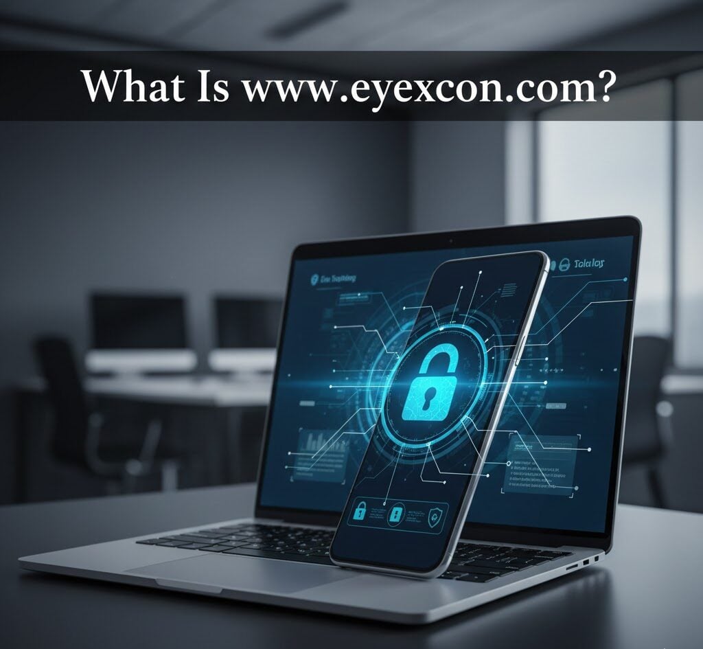 Bar chart comparing enterprise-focused EyexCon and consumer Eyecon by global users, pricing tier, and target audience breadth.