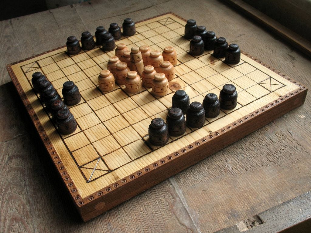 A hnefatafl board