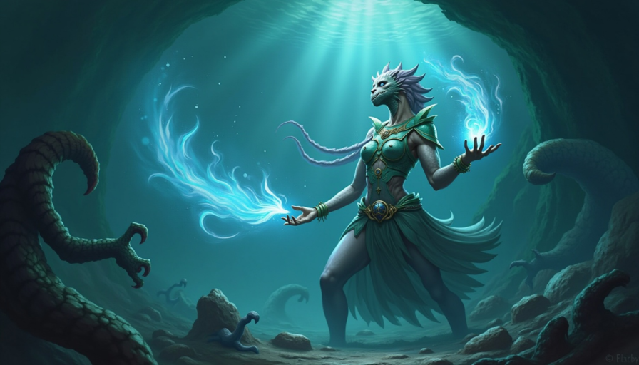 Nymrissa Wavecaller on Mythic What the Lair Demands