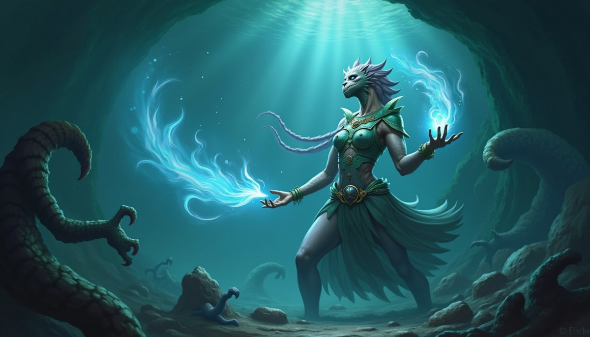 Nymrissa Wavecaller on Mythic What the Lair Demands